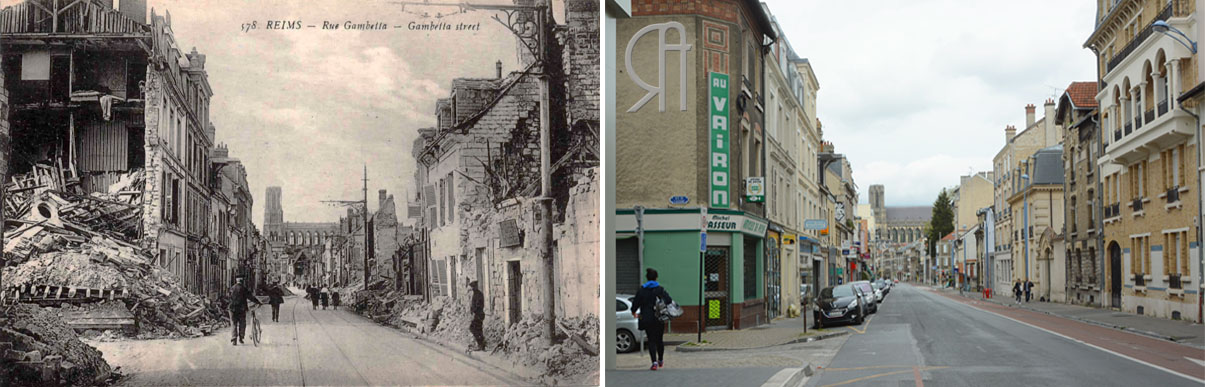 La Rue Gambetta à l’angle de la Rue de L’Equerre