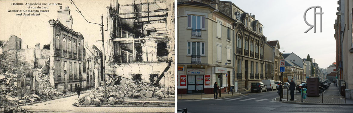 Angle de la rue Gambetta et de la rue du Jard