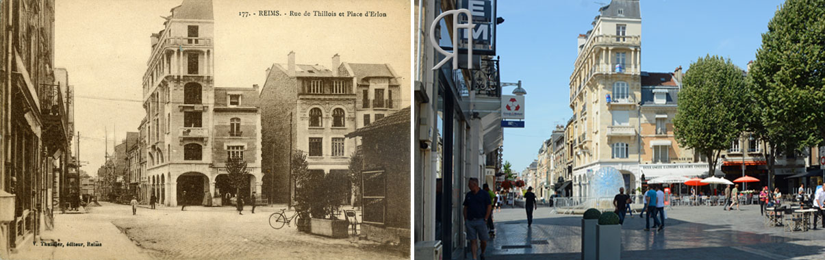 La Reconstruction – Rue de Thillois et Place d’Erlon