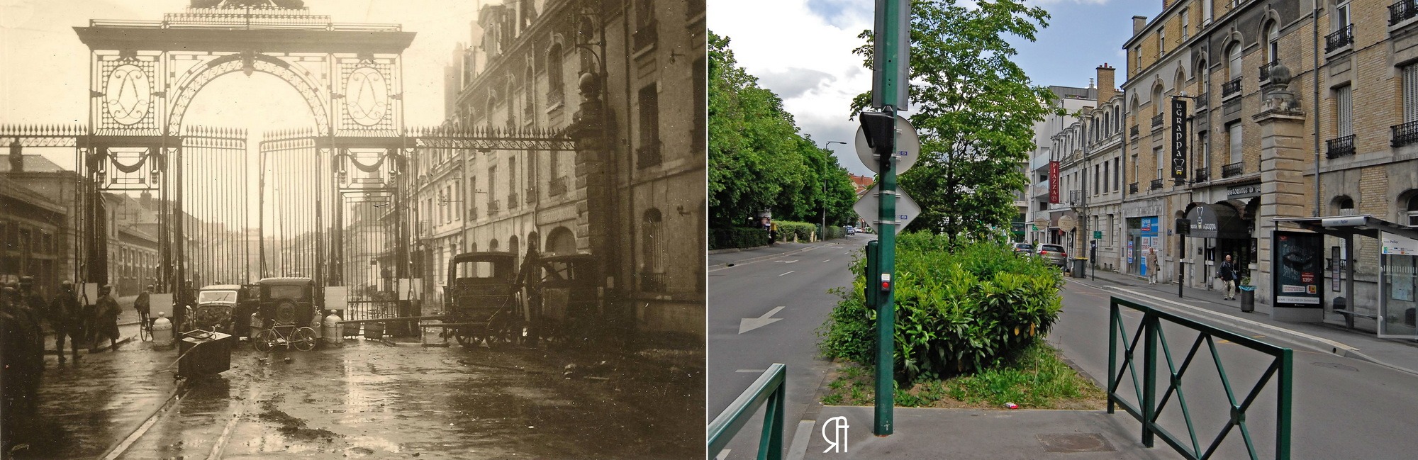 Les Allemands à Reims sur la route de Paris