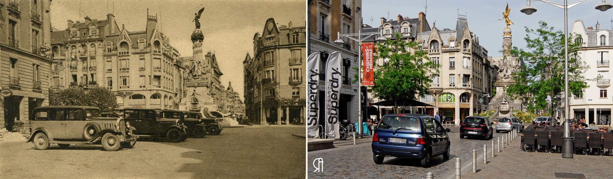 Rue Buirette et la fontaine Subé