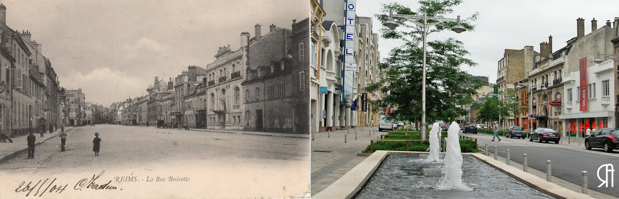 Rue Buirette en 1904