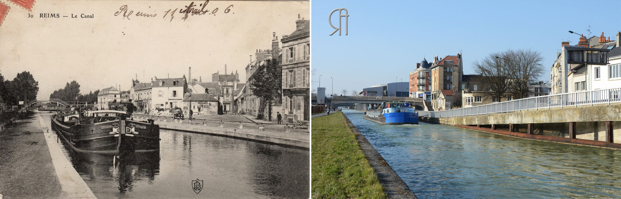 La rue Irénée-Lelièvre, vue du canal