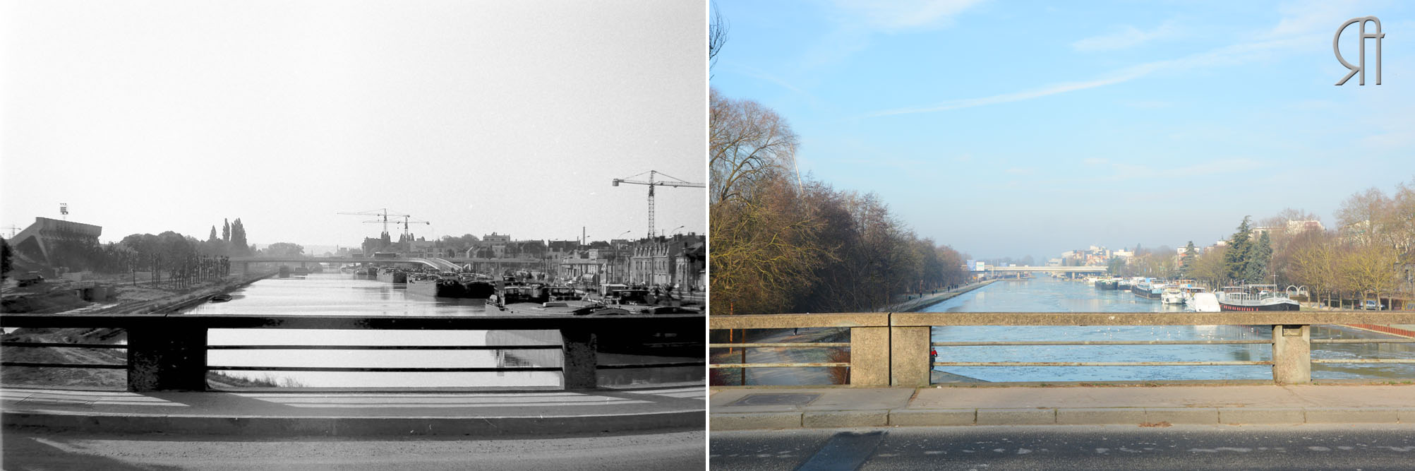 Le pont Charles-de-Gaulle vu du pont de Venise
