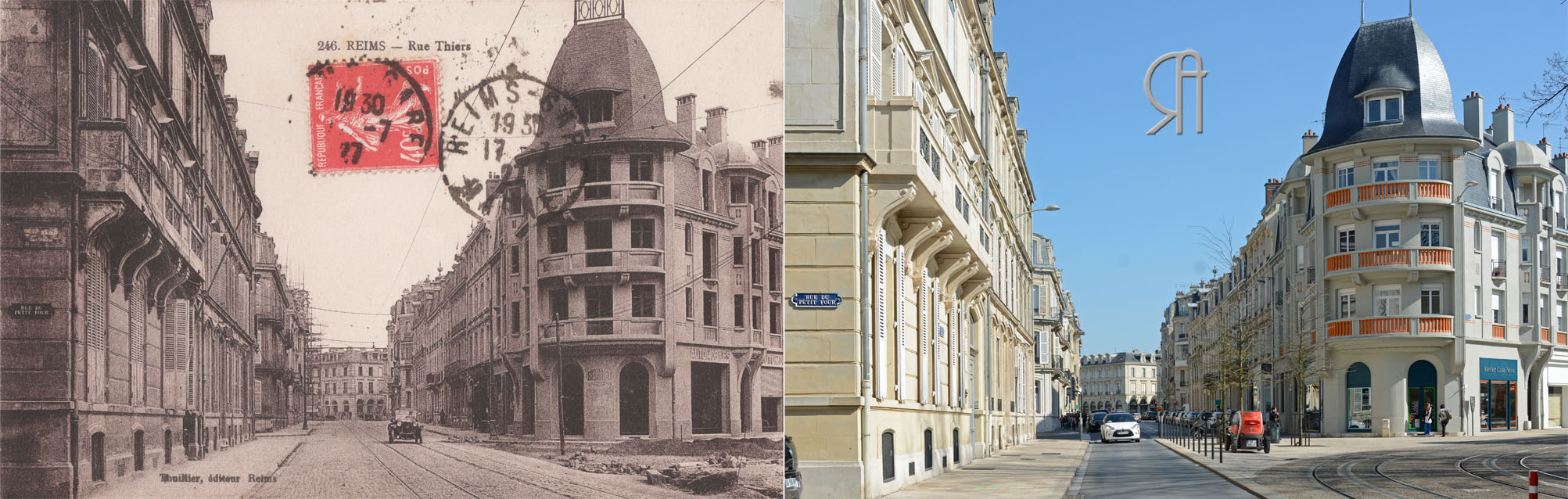 La rue Thiers pendant la Reconstruction