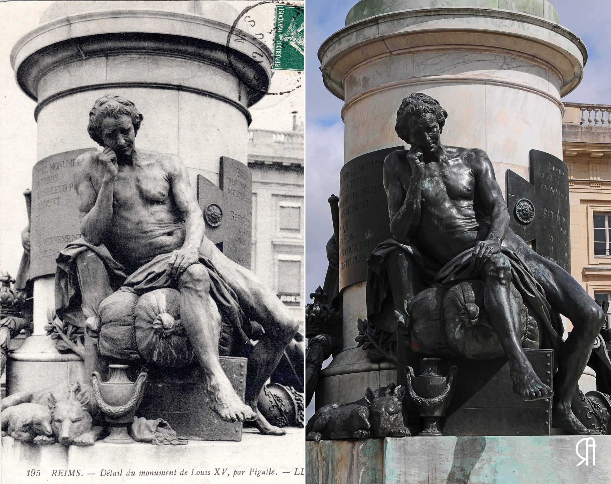 Le Génie du Commerce (dit aussi Le Citoyen) du monument de Louis XV, place Royale