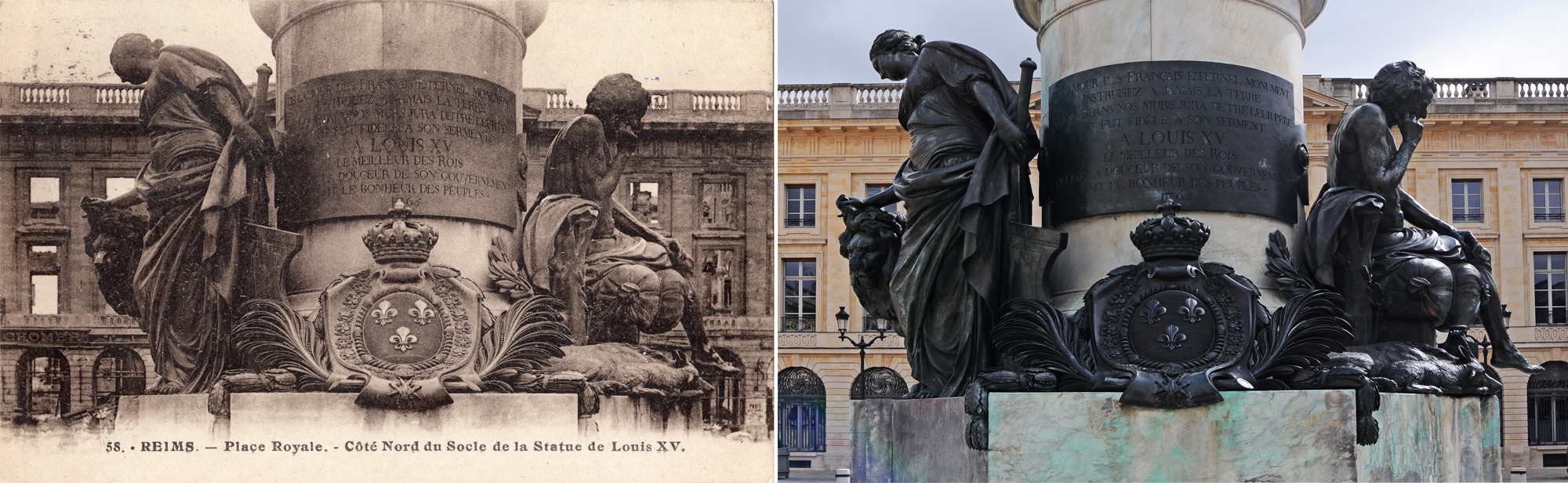 Place Royale, côté nord du socle