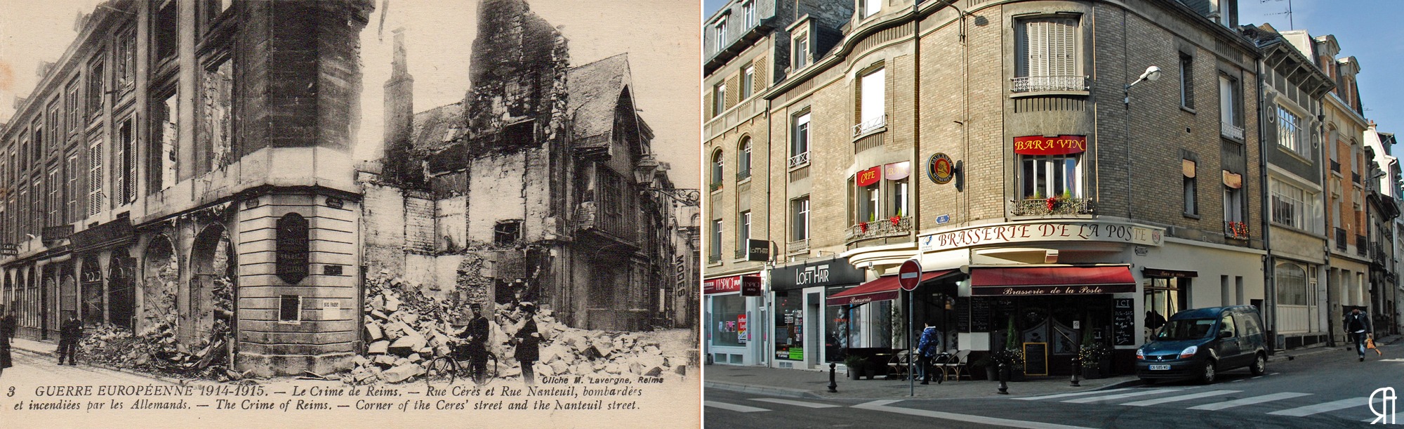 Rue Cérès au fond : la place Royale