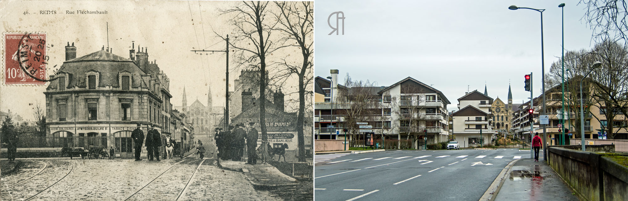 Le pont et la rue Fléchambault
