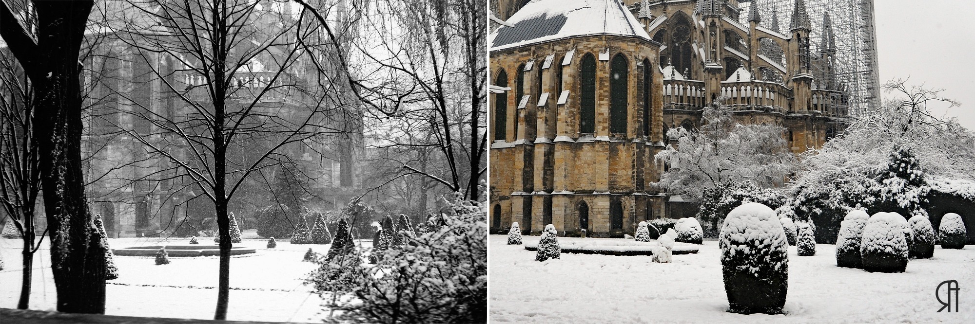 L’abside de la Cathédrale sous la neige