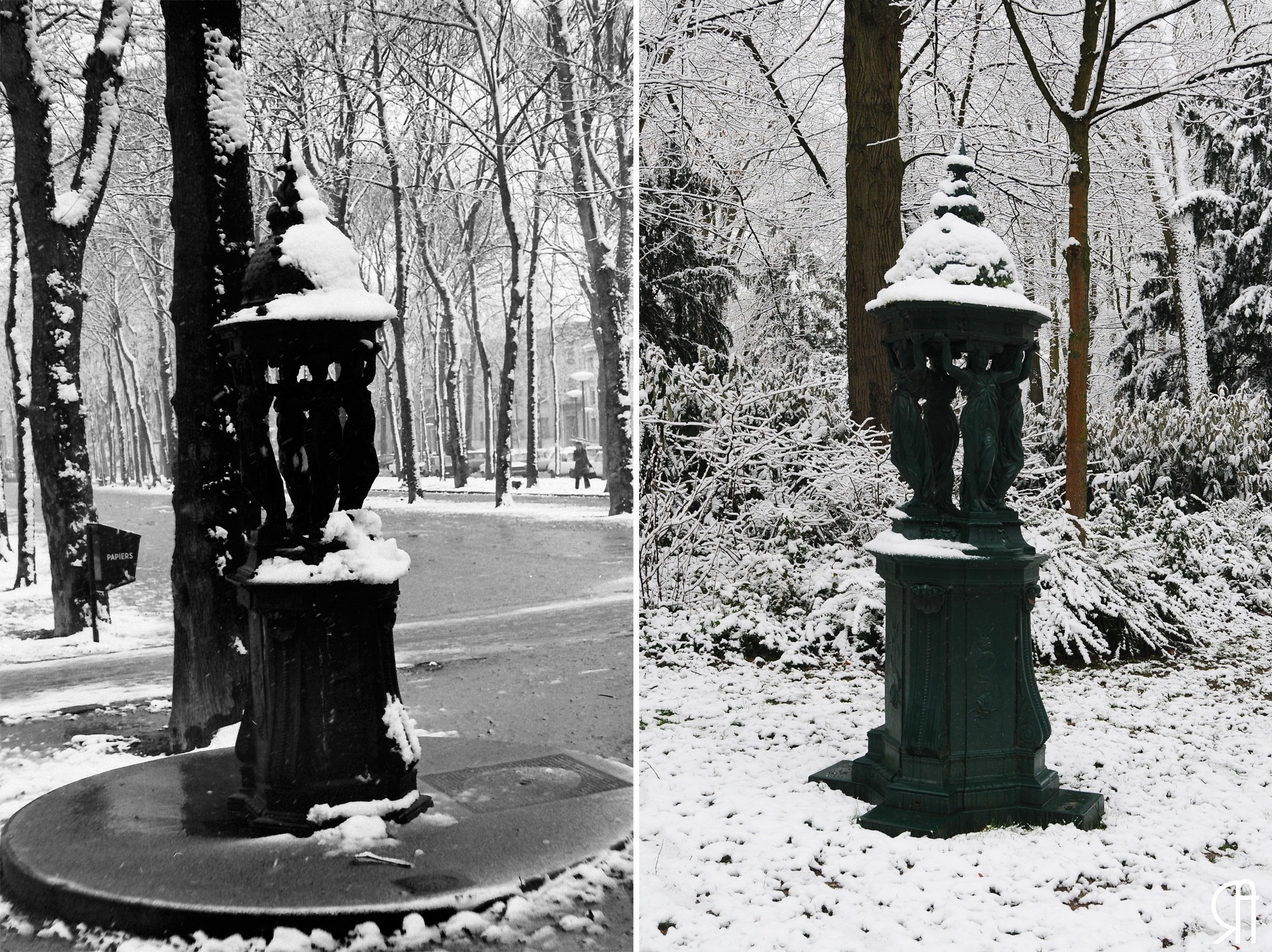 Fontaine Wallace dans le jardin de la Patte d’Oie