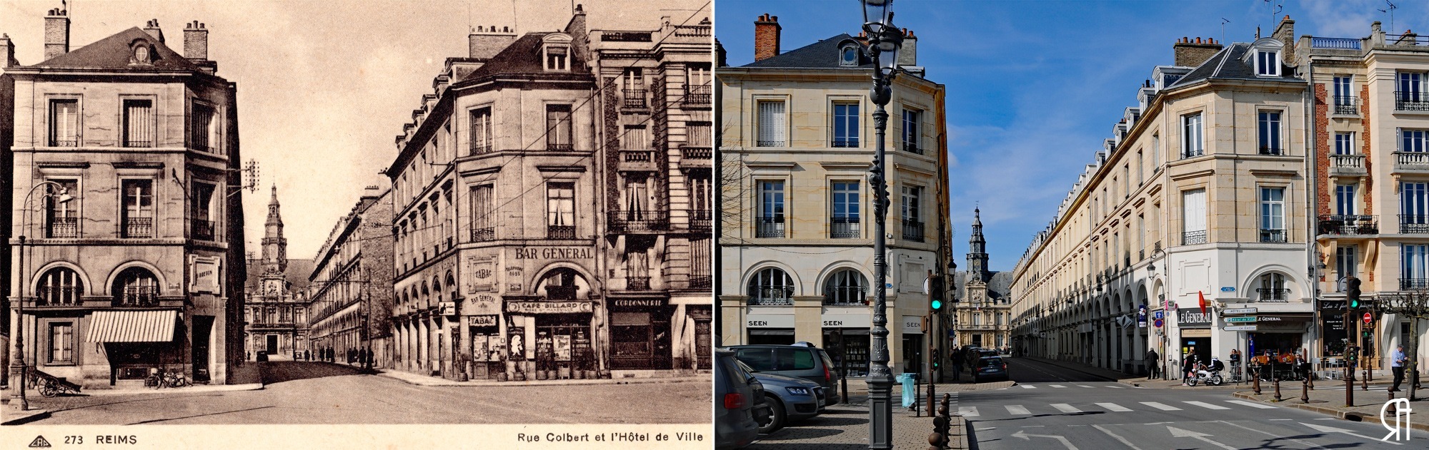 Place du Forum et la rue Colbert