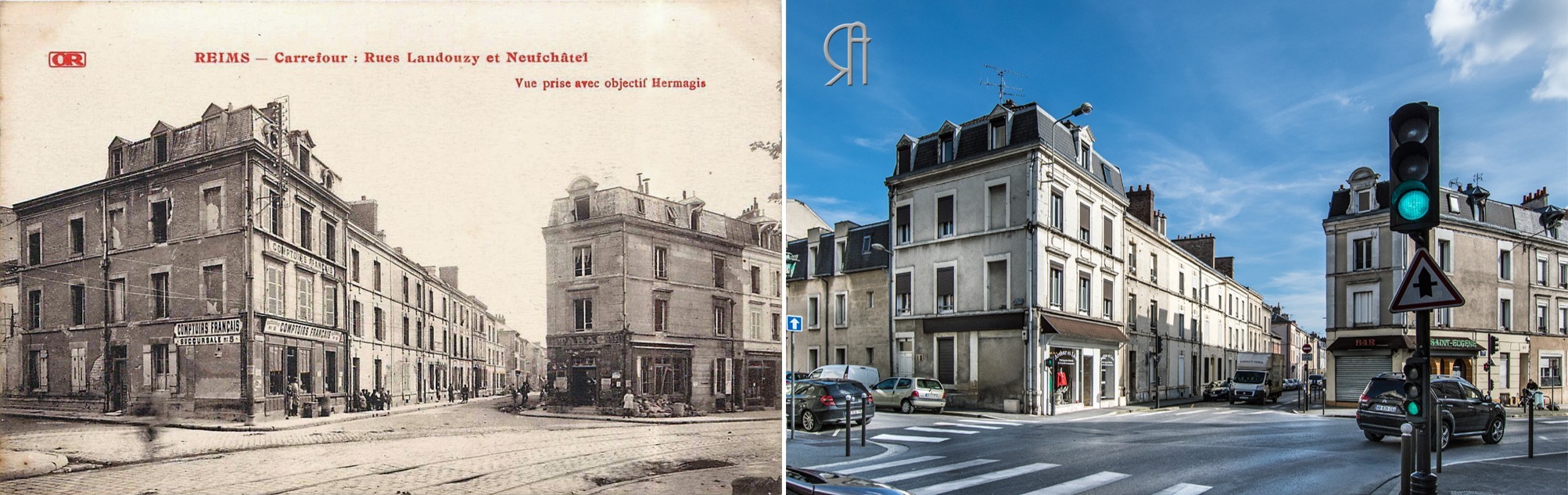 Les rues Landouzy et Neufchâtel