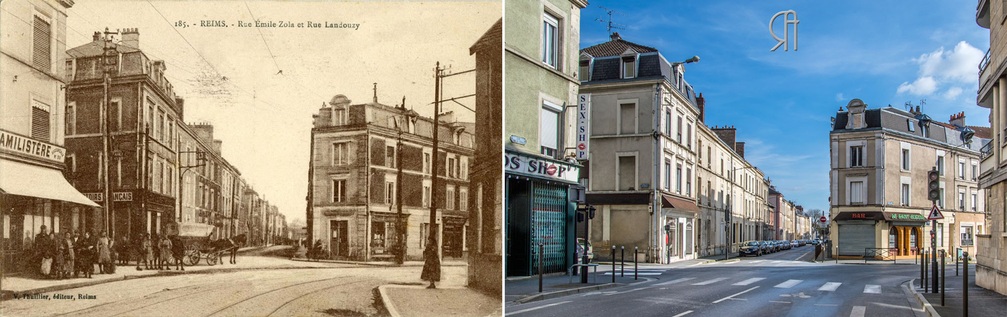 Rue Emile Zola et rue Landouzy