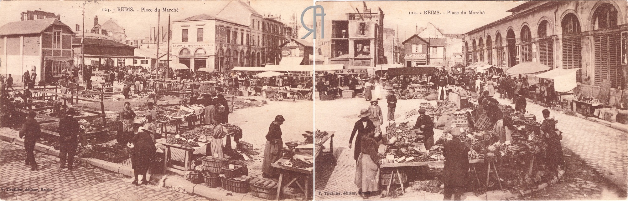 La Place des Marchés pendant la Reconstruction