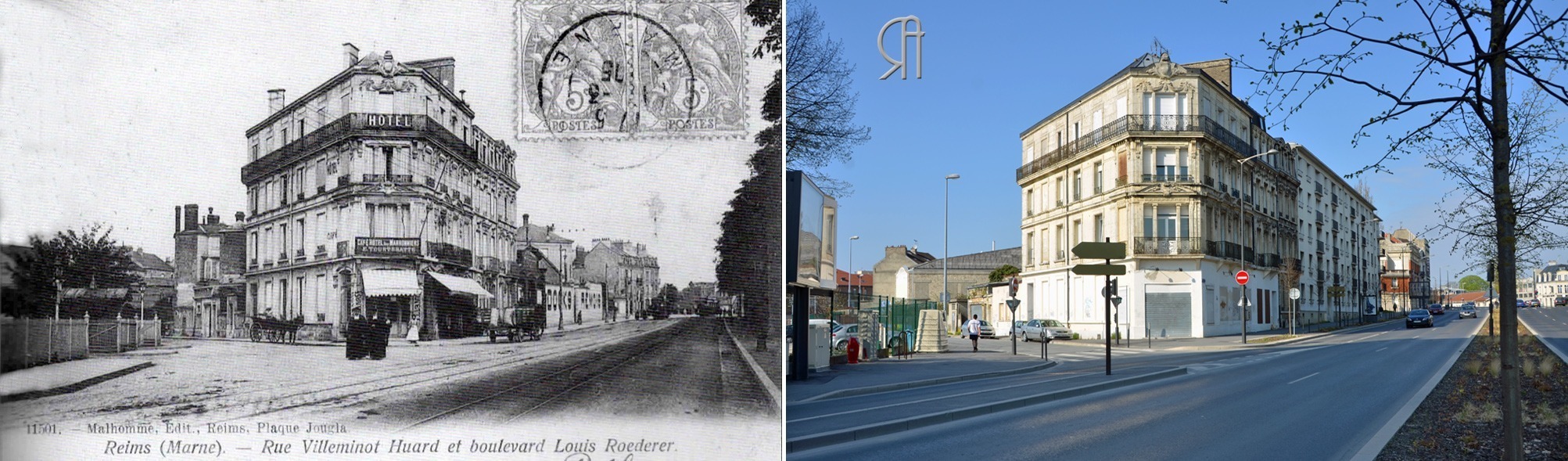 L’angle du boulevard Joffre et de la rue Villeminot-Huard