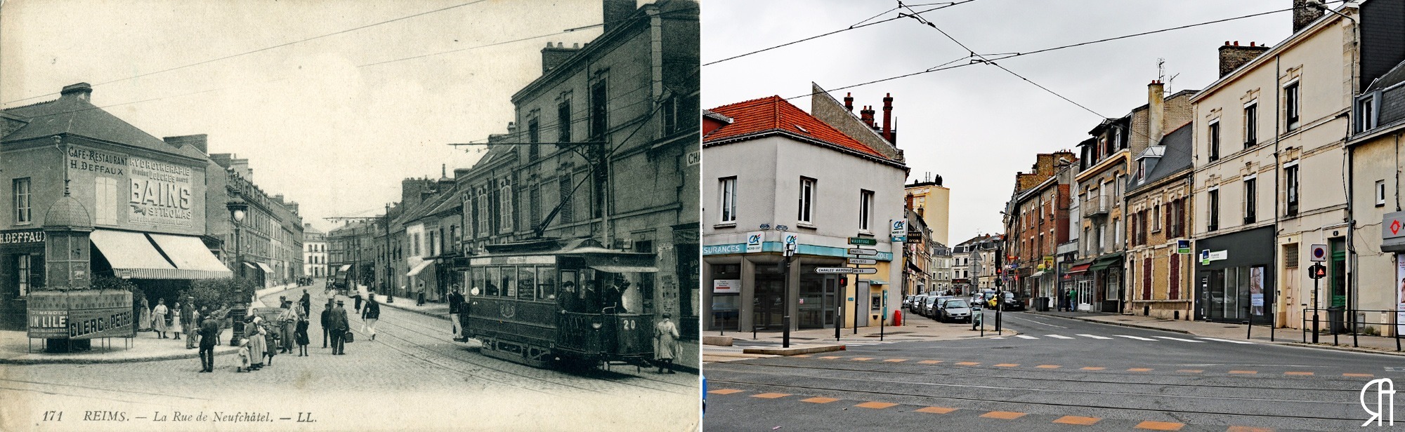 L’angle de la rue de Laon et de la rue Emile Zola