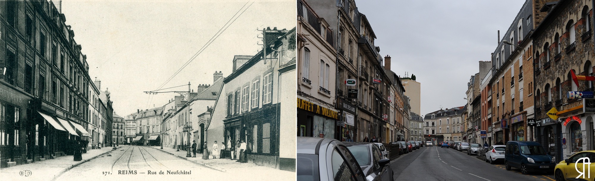 Rue de Neufchâtel, actuelle rue Emile Zola
