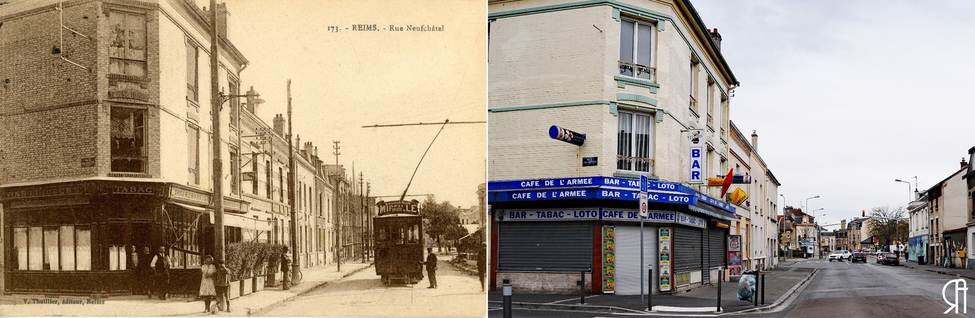 Rue de Neufchâtel, à gauche rue du Général Battesti