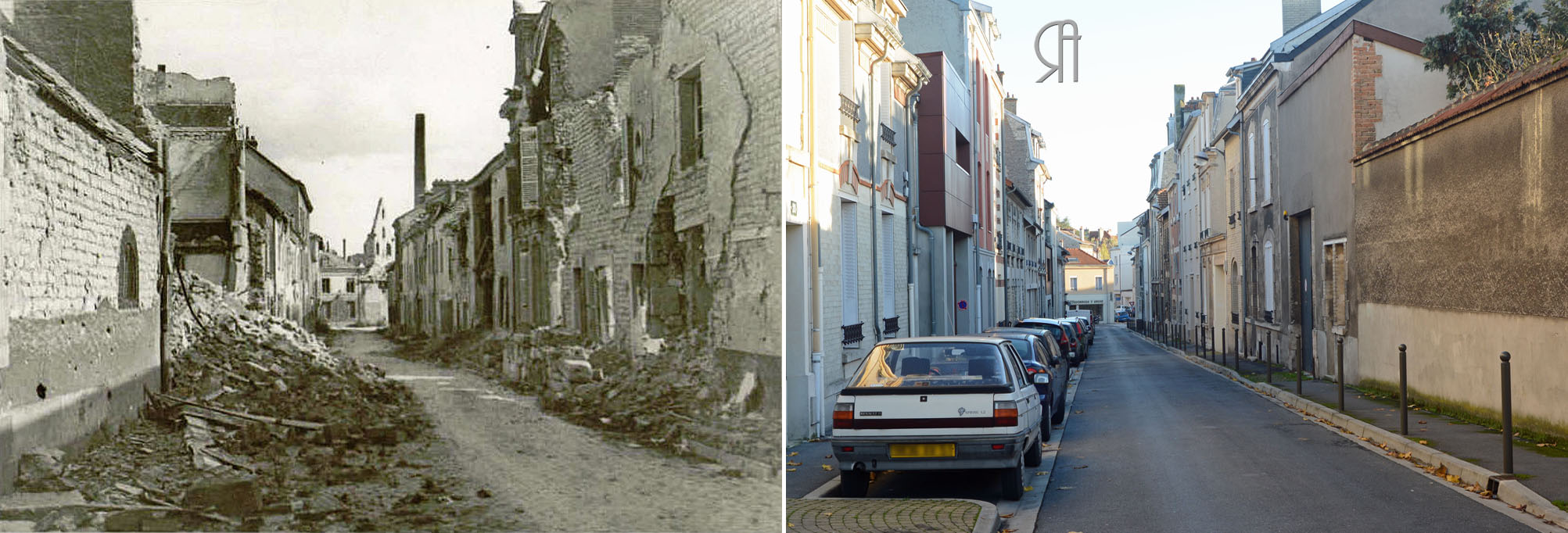 La rue Macquart le 26 août 1917