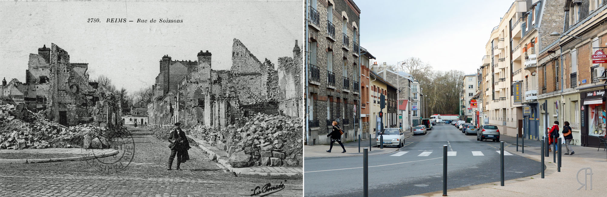 La rue de Soissons en 1919