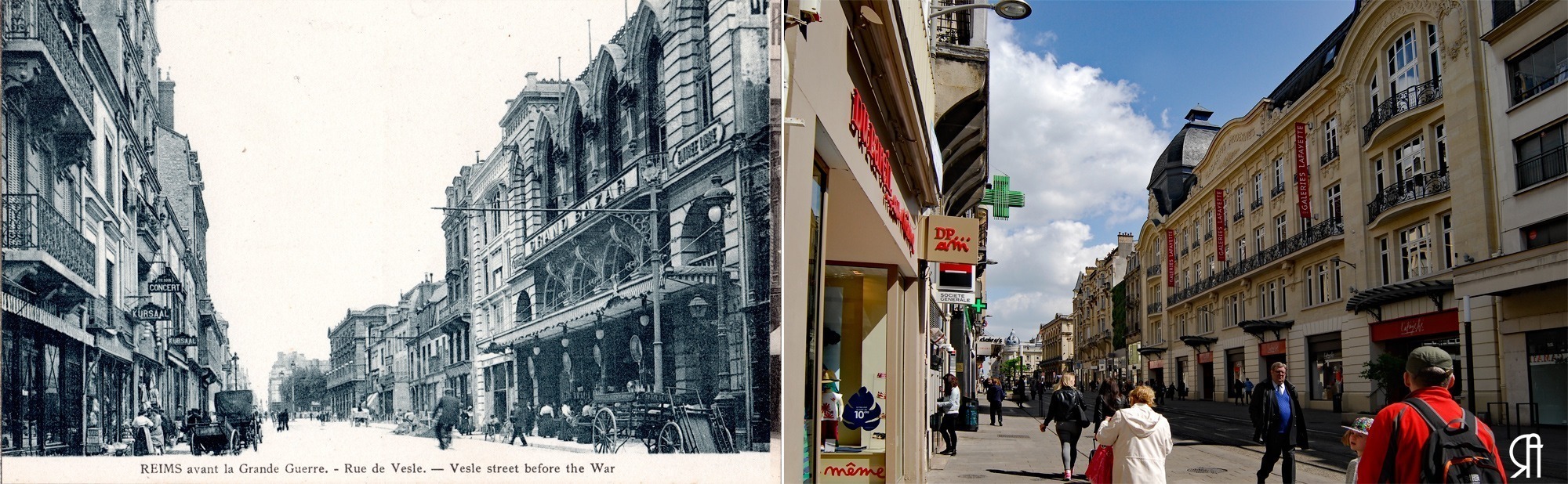 La rue de Vesle avant et après la Grande Guerre