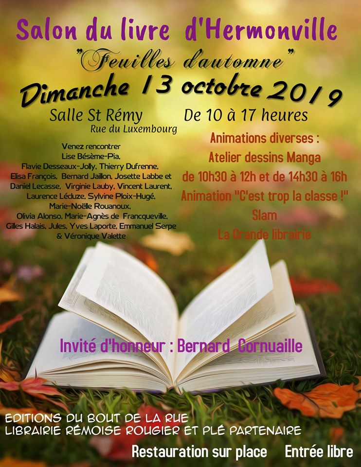 Dimanche 13 octobre ReimsAvant sera au salon du livre à Hermonville