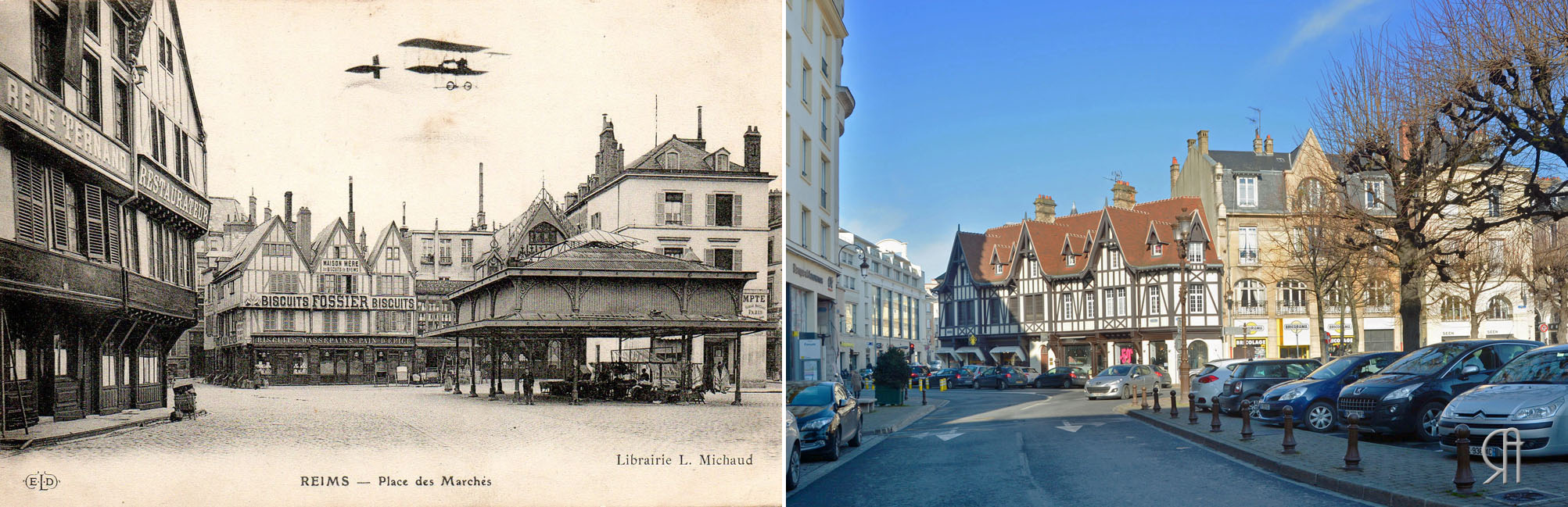 La place des Marchés pendant la Grande Semaine d’Aviation