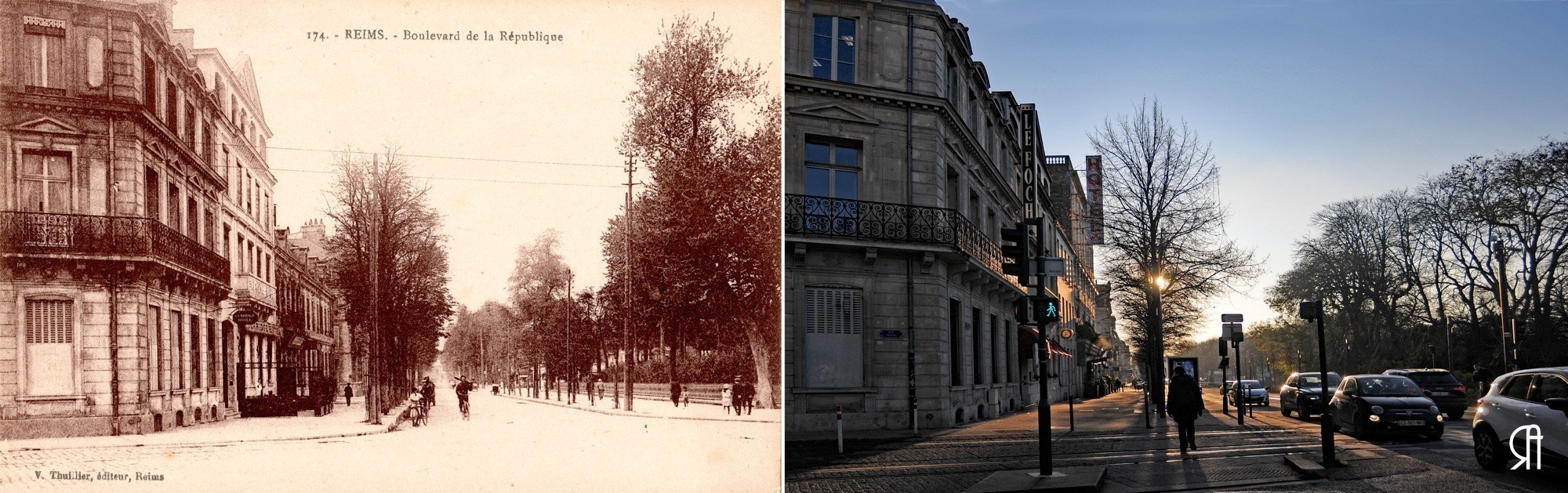 Angle de la rue Thiers et du boulevard Foch