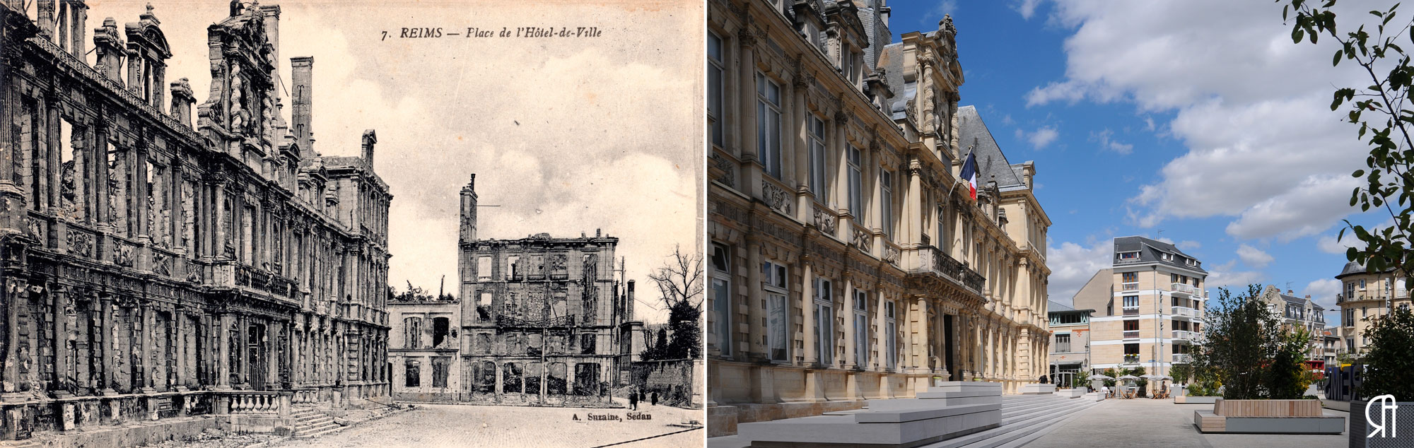 Place de l’Hôtel de Ville 3 époques