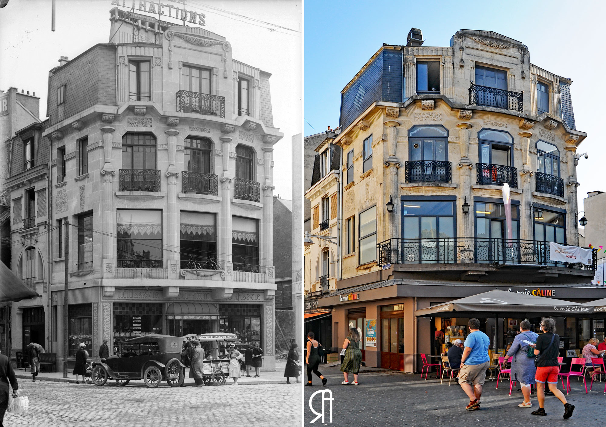 Place d’Erlon, angle de la rue Théodore Dubois et de la rue Marx Dormoy