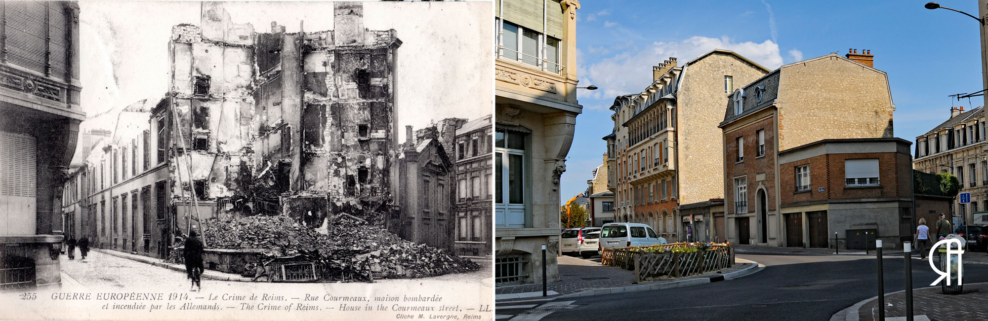 La rue Courmeaux, angle de la rue du Petit Arsenal