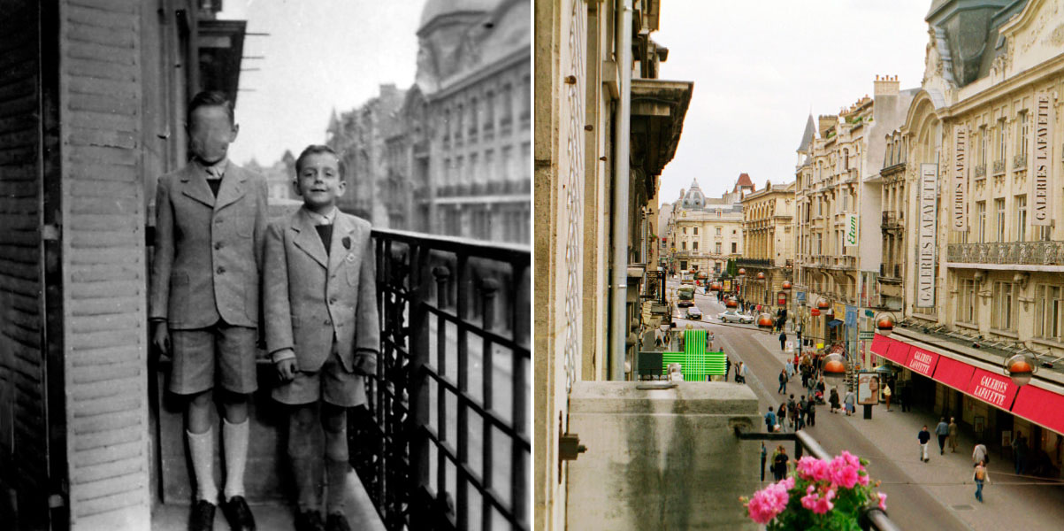 La rue de Vesle, vue de l’appartement du  « Coin de Saint-Jacques »