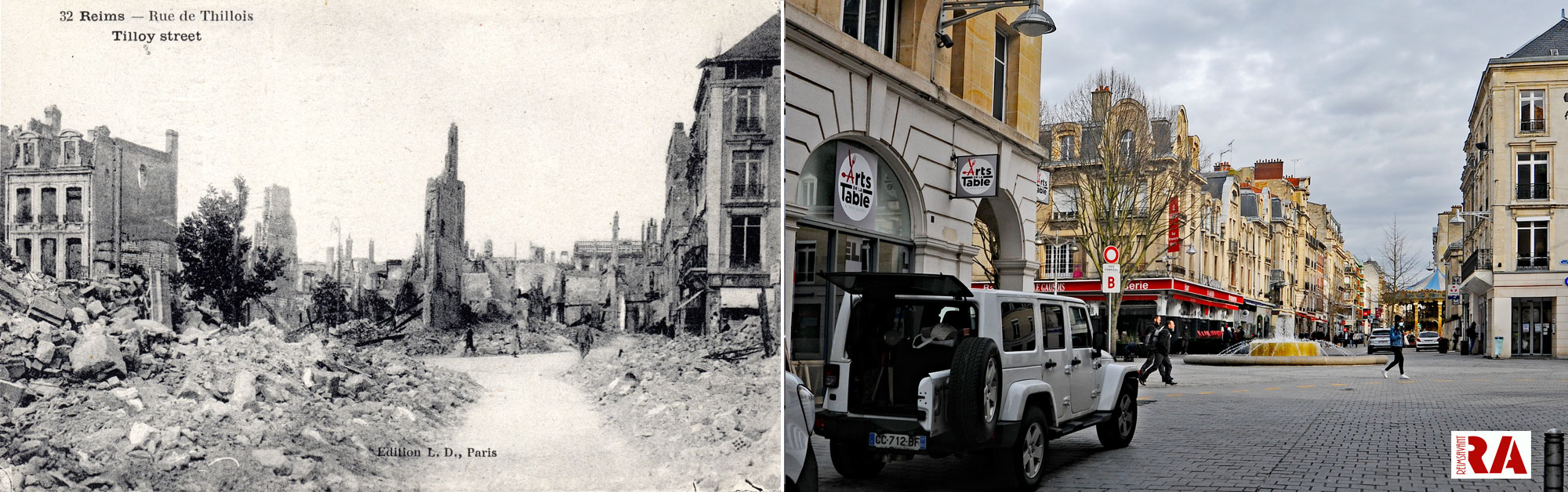 La rue de Thillois après la Grande Guerre