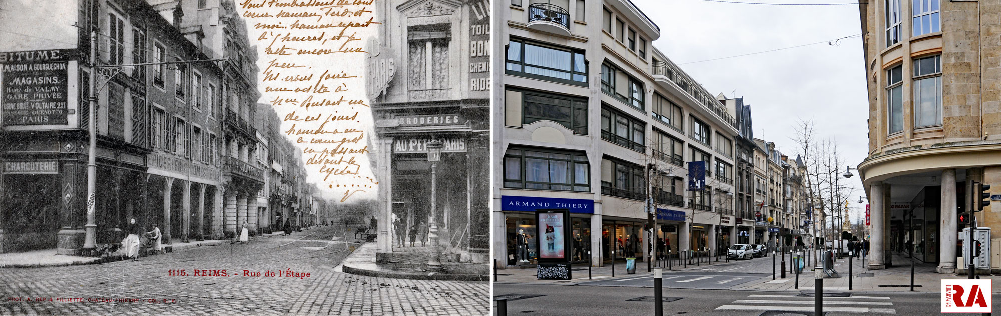 La rue de l’Étape et le magasin « Au Petit Paris »