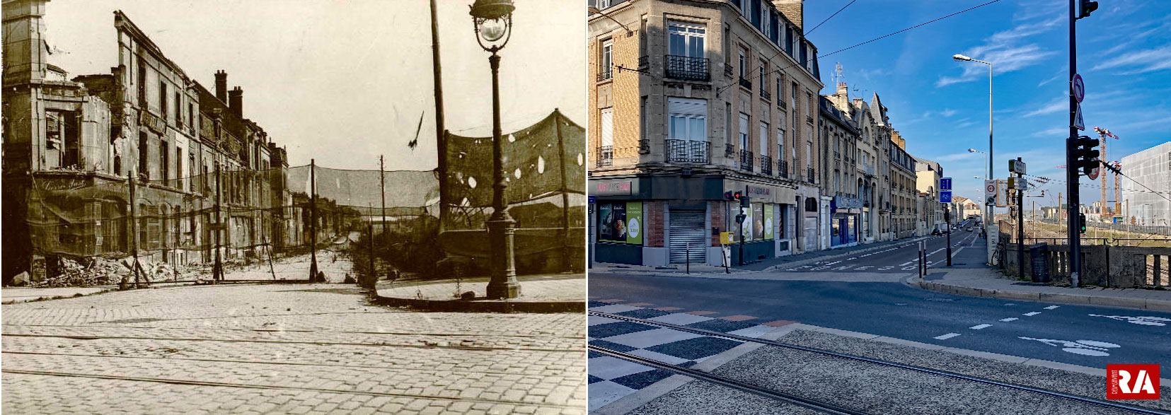 La rue Lesage en 1917
