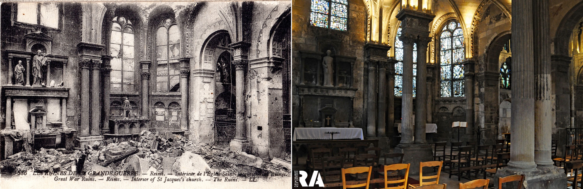 L’église Saint-Jacques après la Grande Guerre