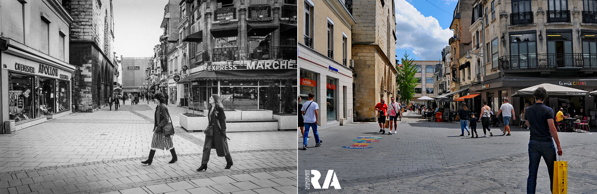 Place d’Erlon et la rue Marx Dormoy