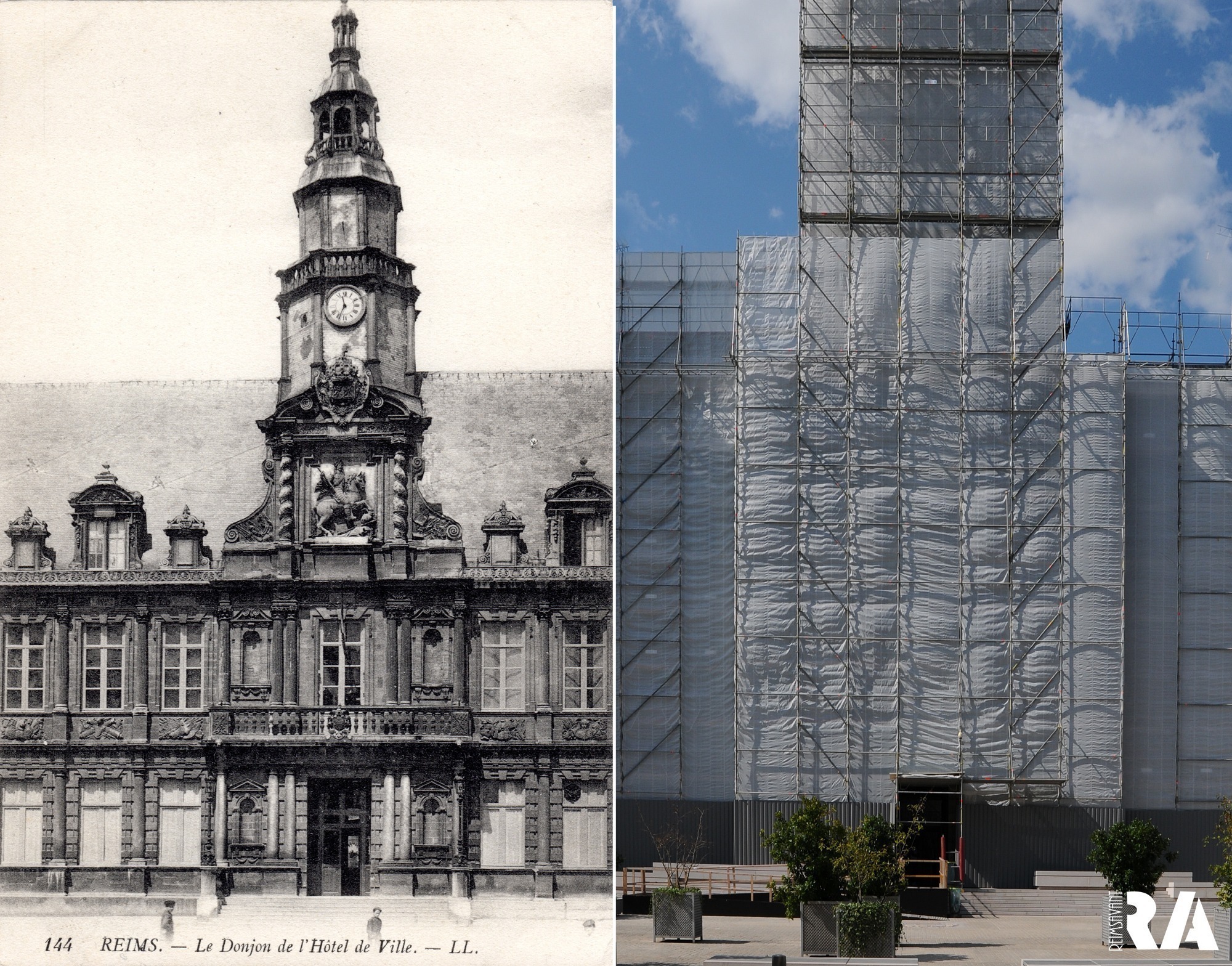 L’Hôtel de Ville : restauration de cette partie du bâtiment classée au titre des monuments historiques en 1862