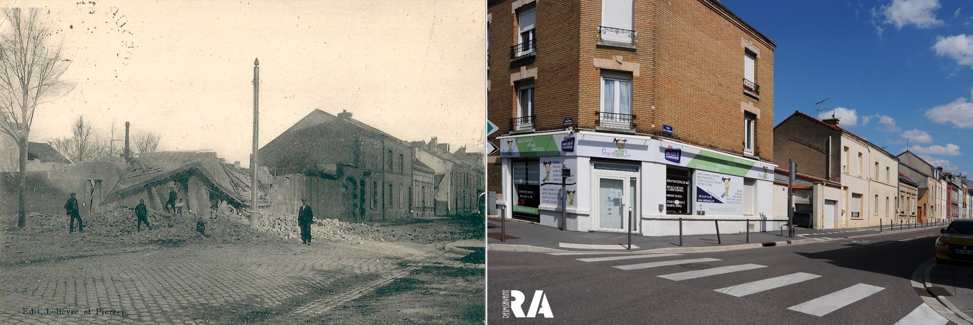 A l’angle de la rue de Cernay et de la fin du Boulevard Dauphinot