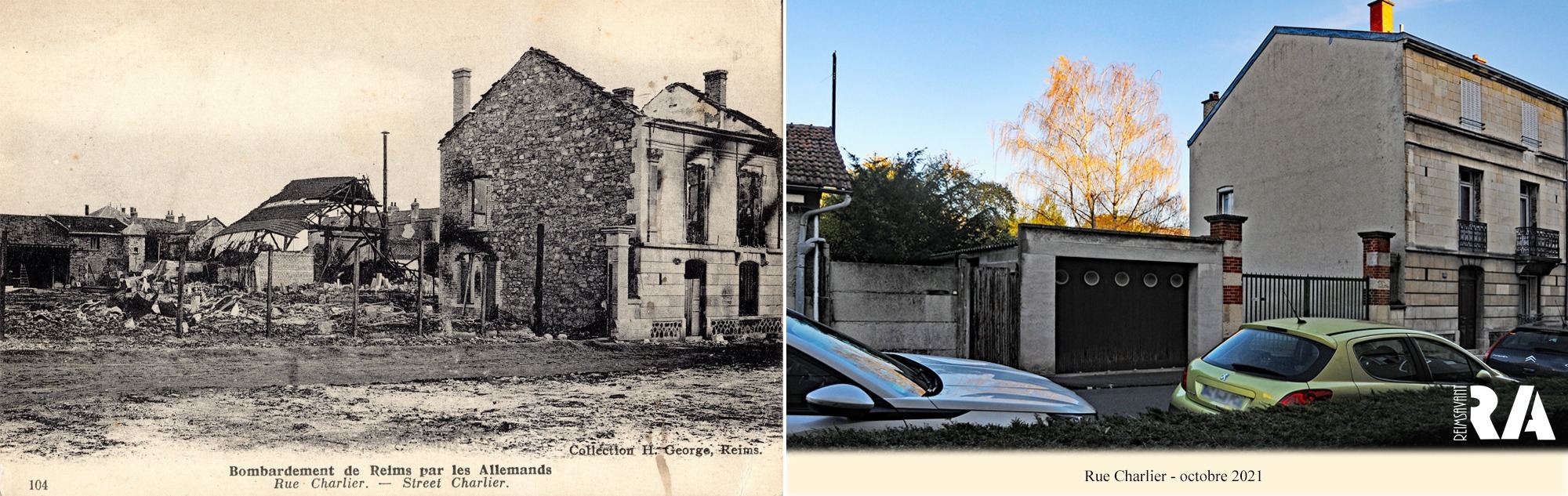 La rue Charlier pendant la Grande Guerre
