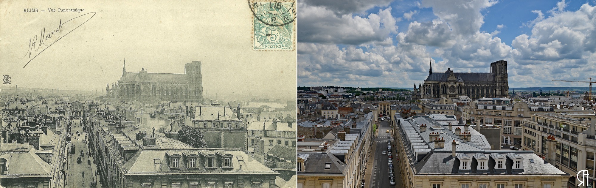 La rue Colbert et la cathédrale