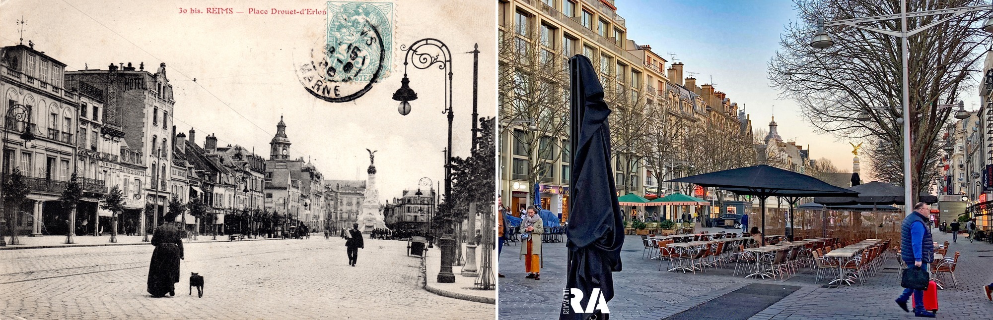 15 juillet 1906 : la place d’Erlon après l’inauguration de la fontaine Subé