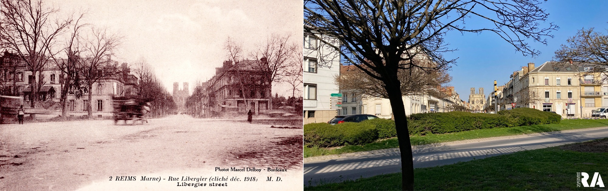 La rue Libergier en 1918