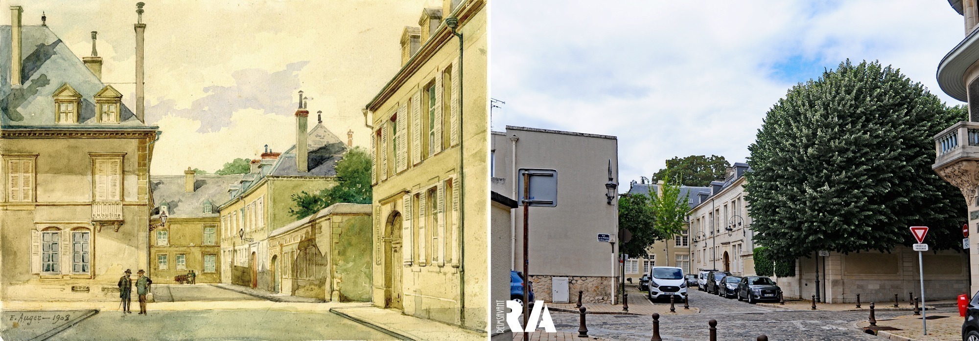 Rue du Marc, 1908, par Eugène AUGER (1847-1922)