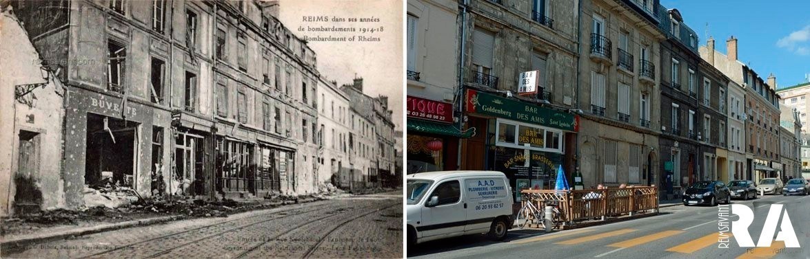 Entrée de la rue de Neufchâtel, actuelle rue Emile-Zola – 1914-1918