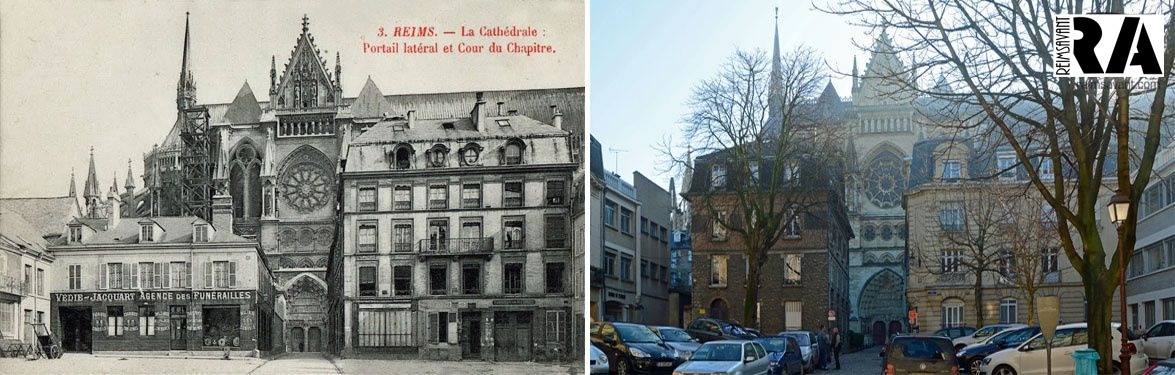 La cour du Chapitre et le portail latéral de la cathédrale