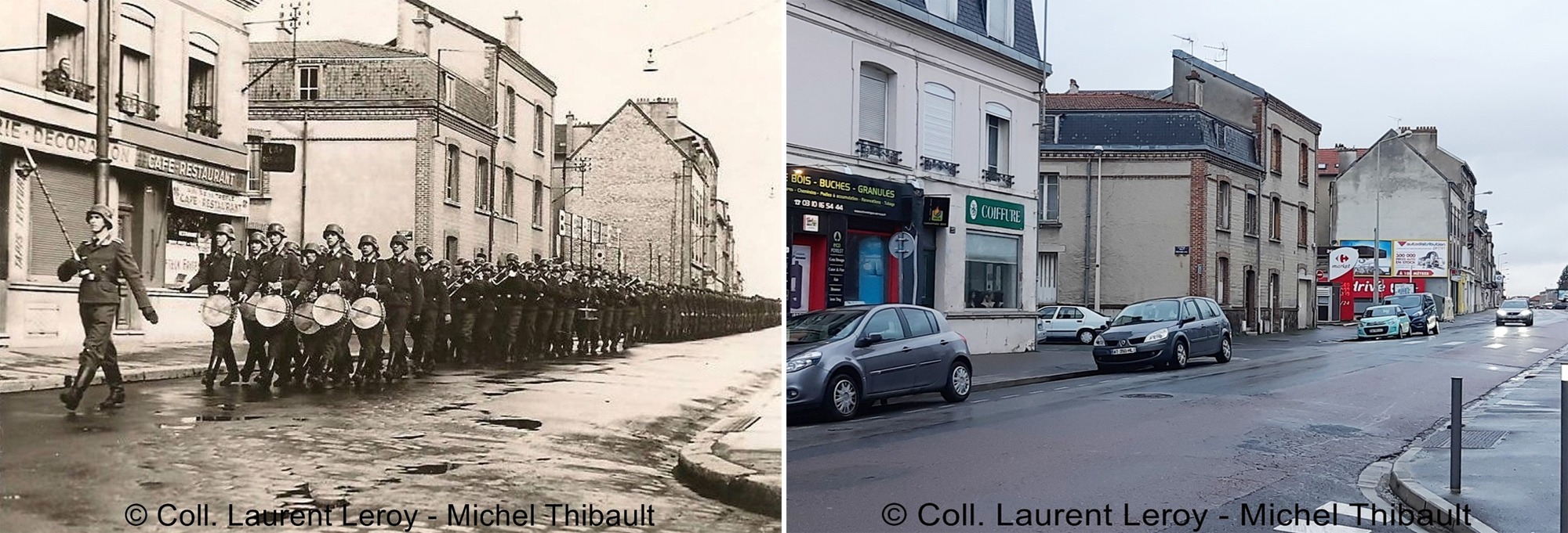 La rue de Neufchâtel pendant l’occupation allemande en 1942