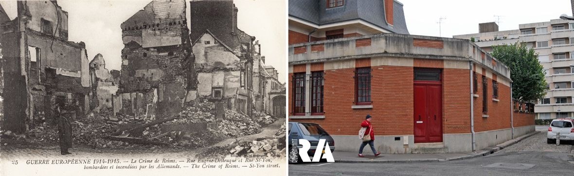 Rue Saint-Yon et rue Eugène Desteuque pendant la Grande Guerre