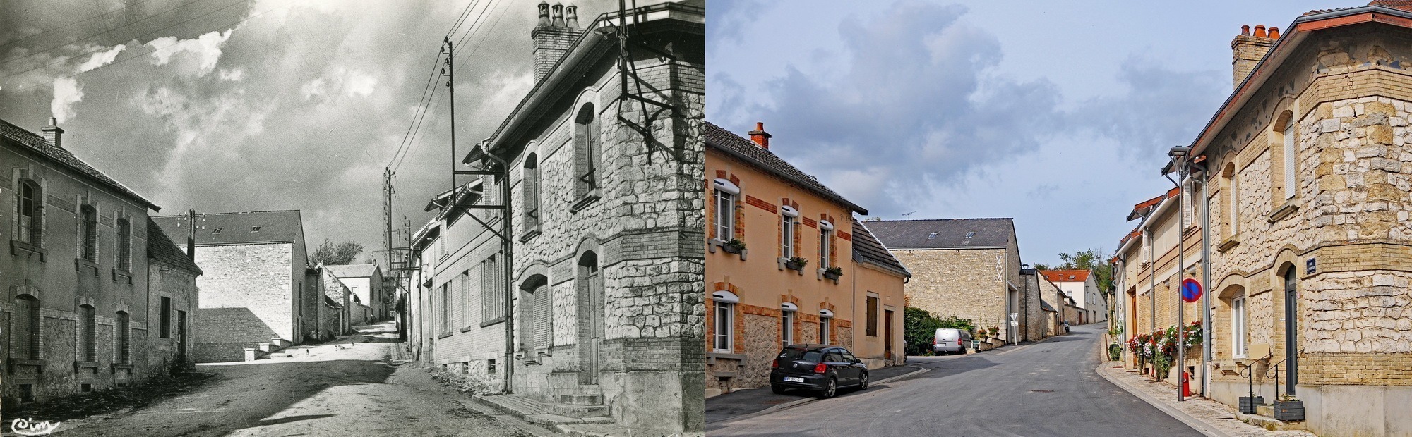 Serzy-et-Prin, la rue de la mairie